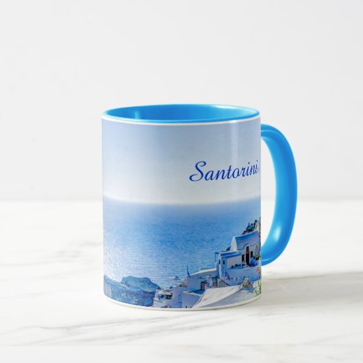 Santorini Griechenland Tasse (VorderseiteRechts)