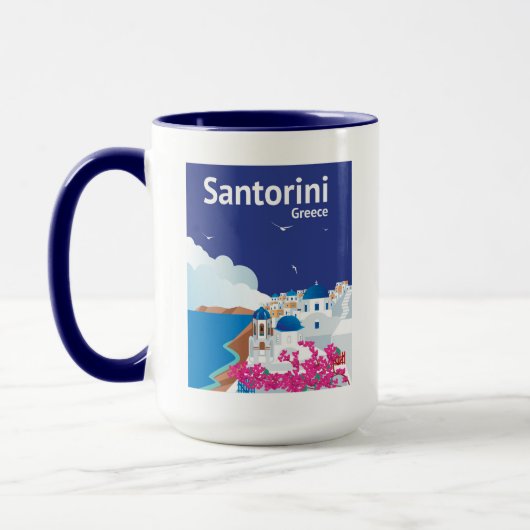 Santorini Griechenland Tasse (Links)