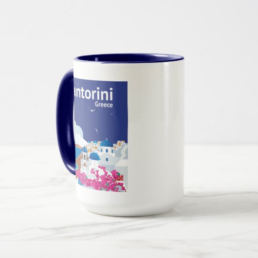 Santorini Griechenland Tasse (Vorderseite Links)