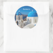 Santorini Griechenland Tasse Runder Aufkleber (Tasche)