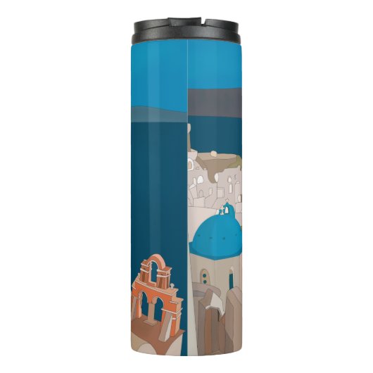 Santorini Griechenland Thermosbecher (Rückseite)