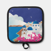 Santorini Griechenland Topflappen (Vorderseite)