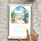 Santorini Griechenland Verlobung Einladung