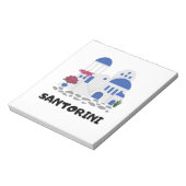 Santorini Griechenland Vintag Notizblock (Rotiert)