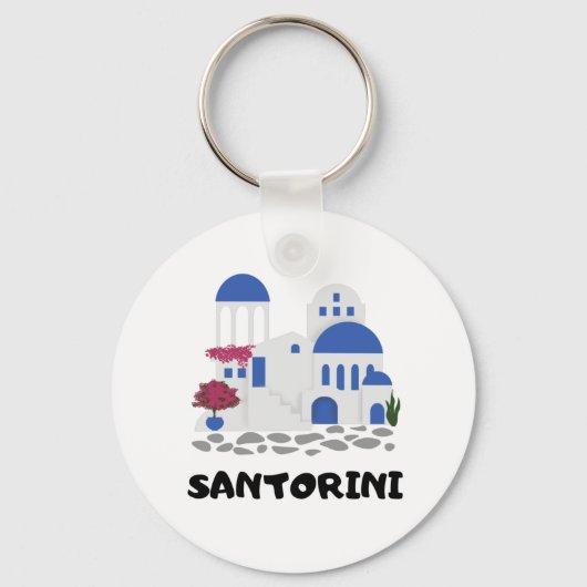 Santorini Griechenland Vintag Schlüsselanhänger (Vorderseite)