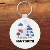 Santorini Griechenland Vintag Schlüsselanhänger (Vorderseite)
