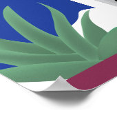 Santorini Griechenland Vintage Reiseanleitung Poster (Ecke)