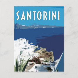 Santorini Griechenland Vintage-Stil Postkarte