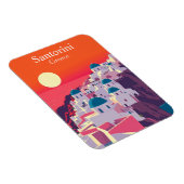 Santorini, Griechenland Vintage Travel Blue Domes Magnet (Rechte Seite)