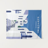 Santorini Griechenland Wandteppich (Vorderseite (Horizontal))
