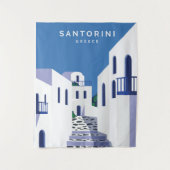 Santorini Griechenland Wandteppich (Vorderseite)
