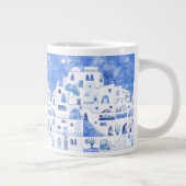 Santorini Griechenland Wassercolor Jumbo-Tasse (Rechts)