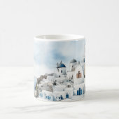 Santorini Griechenland Wassercolor Kaffeetasse (Mittel)
