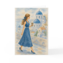 Santorini Griechenland Wassercolor