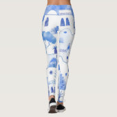 Santorini Griechenland Wassercolor Leggings (Rückseite)