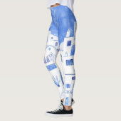 Santorini Griechenland Wassercolor Leggings (Links)