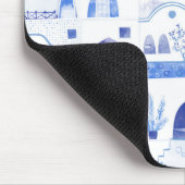 Santorini Griechenland Wassercolor Mousepad (Ecke)
