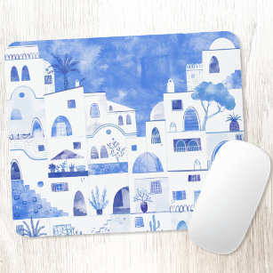 Santorini Griechenland Wassercolor Mousepad