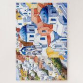 Santorini Griechenland Wasserfarbenrätsel beibehal Puzzle (Vertikal)