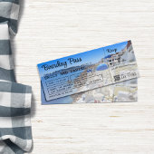 Santorini Griechenland Zielort Boarding Pass Weddi Einladung
