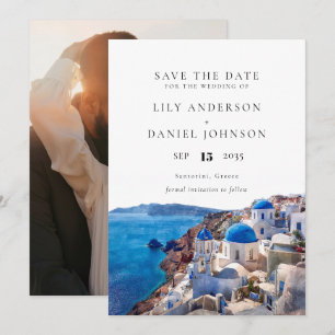 Santorini Griechenland Zielort Foto Wedding Save The Date