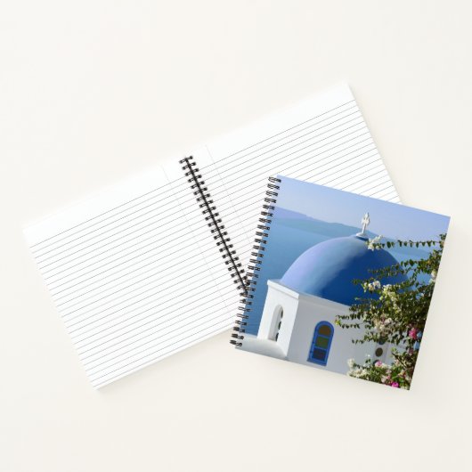Santorini-Griechinsel-Notebook Notizblock (Innenseite)