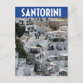 Santorini, griechische Architektur am Hang Postkarte (Vorderseite)
