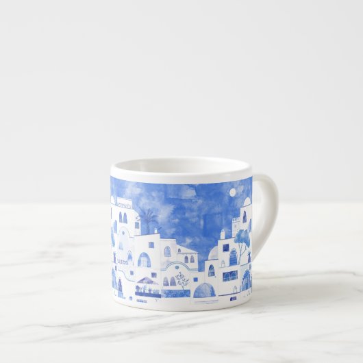 Santorini Griechische Insel Malerei Espressotasse (Vorderseite Rechts)