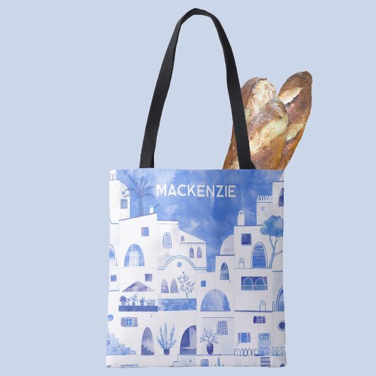 Santorini Griechische Insel Personalisierte Wasser Tasche