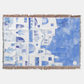 Santorini Griechische Insel Wasserfarbe Decke (Vorderseite)