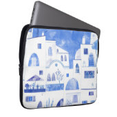 Santorini Griechische Insel Wasserfarbe Laptopschutzhülle (Vorne Rechts)