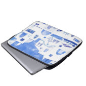 Santorini Griechische Insel Wasserfarbe Laptopschutzhülle (Vorne Knopf)