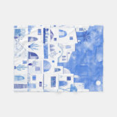 Santorini Griechische Insel Wasserfarbenwelt Fleecedecke (Vorderseite (Horizontal))