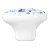 Santorini Griechische Insel Wasserfarbenwelt Keramikknauf (Seitenansicht)