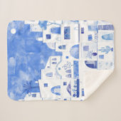 Santorini Griechische Insel Wasserfarbenwelt Sherpadecke (Vorderseite (Horizontal))