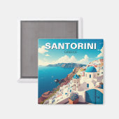 Santorini Griechische Inseln Magnet (Vorderseite/Rückseite)