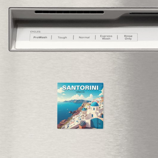 Santorini Griechische Inseln Magnet (In Situ (Geschirrspüler))