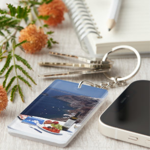 Santorini Griechischer Schlüsselanhänger