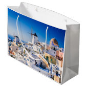 Santorini Große Geschenktüte (Rückseite Schrägansicht)