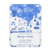 Santorini Heiraten Datum speichern Magnet (Vertikal)