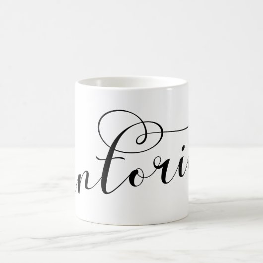 Santorini Herz in Flag, Griechenland, Thira Kaffeetasse (Mittel)