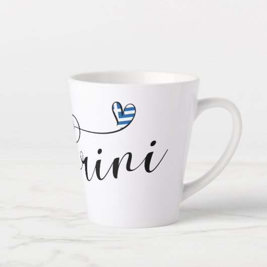 Santorini Herz in Flag, Griechenland, Thira Milchtasse (Rechts)