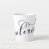 Santorini Herz in Flag, Griechenland, Thira Milchtasse (Vorderseite)