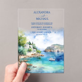 Santorini Hochzeit Acryleinladungen (Insitu (Handheld))