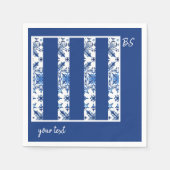 Santorini Hochzeit in Blau und Weiß des Mittelmeer Serviette (Vorderseite)