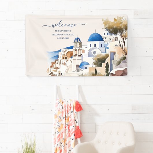 Santorini-Hochzeit in Urlaubsort Banner (Insitu)