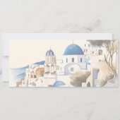 Santorini-Hochzeit in Urlaubsort Einladung (Rückseite)