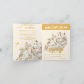 Santorini-Hochzeit in Urlaubsort Einladung (Innenseite)