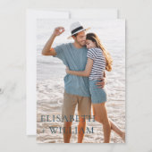 Santorini Hochzeit maßgeschneidertes Foto Einladung (Rückseite)