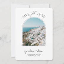 Santorini Hochzeit rette das Datum